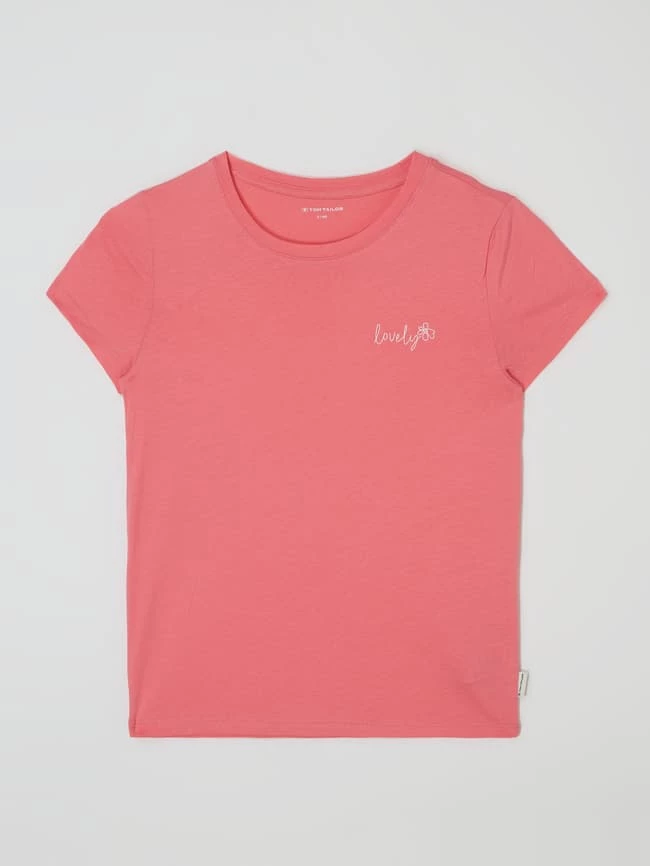 Tom Tailor T-Shirt Mit Stickerei - Pink