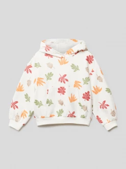 S.Oliver RED LABEL Hoodie Mit Allover-Motiv-Print - Weiß