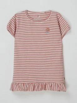 Basefield T-Shirt Mit Volantsaum - Koralle