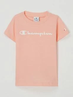 CHAMPION T-Shirt Mit Logo-Print - Apricot
