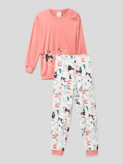 Calida Pyjama Mit Motiv-Print Modell 'Princess' - Apricot