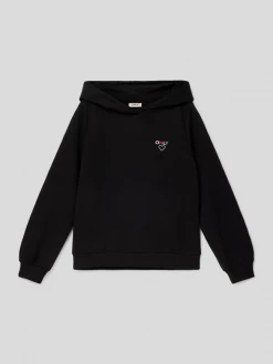 Only Hoodie Mit Label-Stitching Modell 'KOGNOOMI' - Schwarz