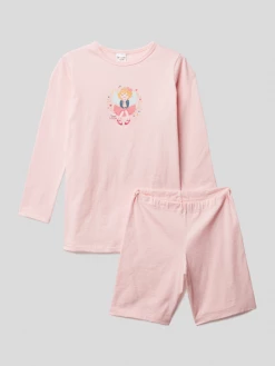 Schiesser Pyjama Mit Motiv-Print - Rosa