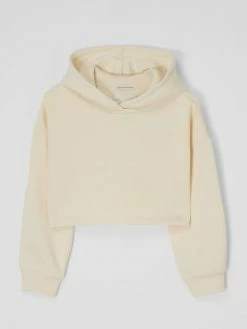 Tom Tailor Cropped Hoodie Mit überschnittenen Schultern - Beige