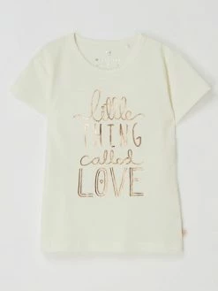 Basefield T-Shirt Mit Message - Offwhite
