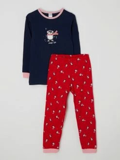 Schiesser Pyjama Aus Baumwolle - Marineblau