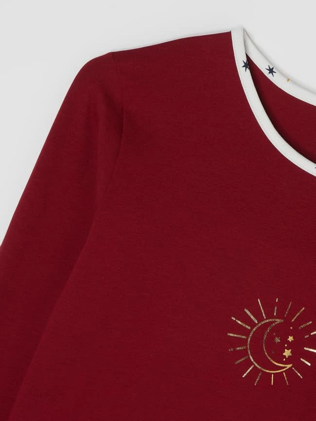 Skiny Pyjama Aus Baumwollmischung - Rot – Bild 2