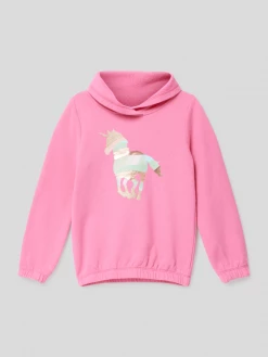 S.Oliver RED LABEL Hoodie Mit Motiv-Print - Neon Pink