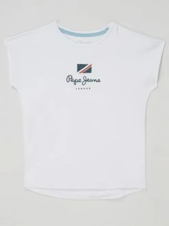 Pepe Jeans T-Shirt Aus Baumwolle Modell 'Harmony' - Weiß