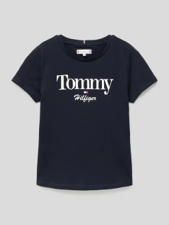 Tommy Hilfiger Teens T-Shirt Mit Logo-Print - Marineblau