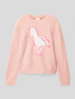 S.Oliver RED LABEL Sweatshirt Mit Motiv-Applikation - Hellrosa