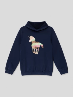 S.Oliver RED LABEL Hoodie Mit Motiv-Print - Marineblau