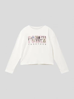 Mango Longsleeve Mit Statement-Print Modell 'mpower' - Offwhite