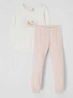 SANETTA Pyjama Aus Baumwolle - Offwhite