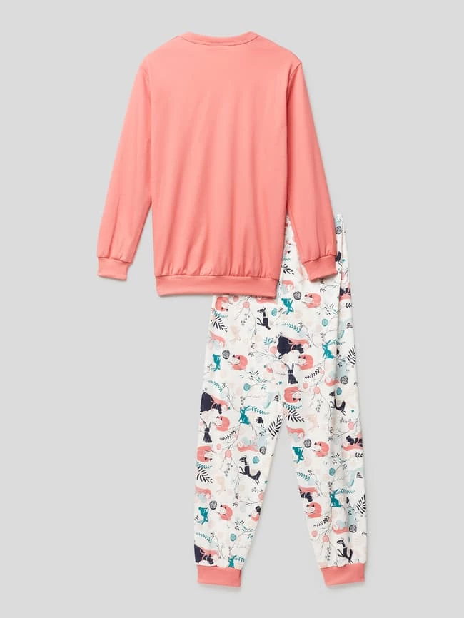 Calida Pyjama Mit Motiv-Print Modell 'Princess' - Apricot – Bild 3