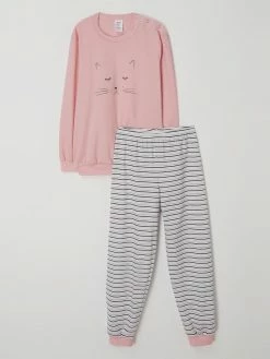Calida Pyjama Mit Streifenmuster - Pink