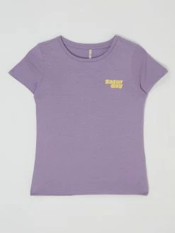 Only T-Shirt Aus Baumwolle Modell 'Weekday' - Flieder