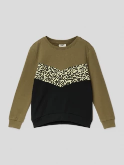 Only Sweatshirt Im Colour-Blocking-Design Modell 'KOGCILLA' - Schilf