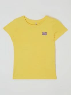 Only T-Shirt Aus Baumwolle Modell 'Weekday' - Hellgelb