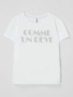 Only T-Shirt Mit Effektgarn Modell 'Jenka' - Weiß